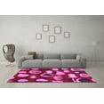 thumbnail image 3 of Ahgly Company Indoor Round Abstract Pink Modern Area Rugs, 3' Round, 3 of 4