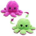thumbnail image 4 of Muñeco de peluche de pulpo, peluche reversible, animal con tapa de doble cara, encantadores juguetes para bebés, color morado y verde, 20 x 10 cm, 4 of 12