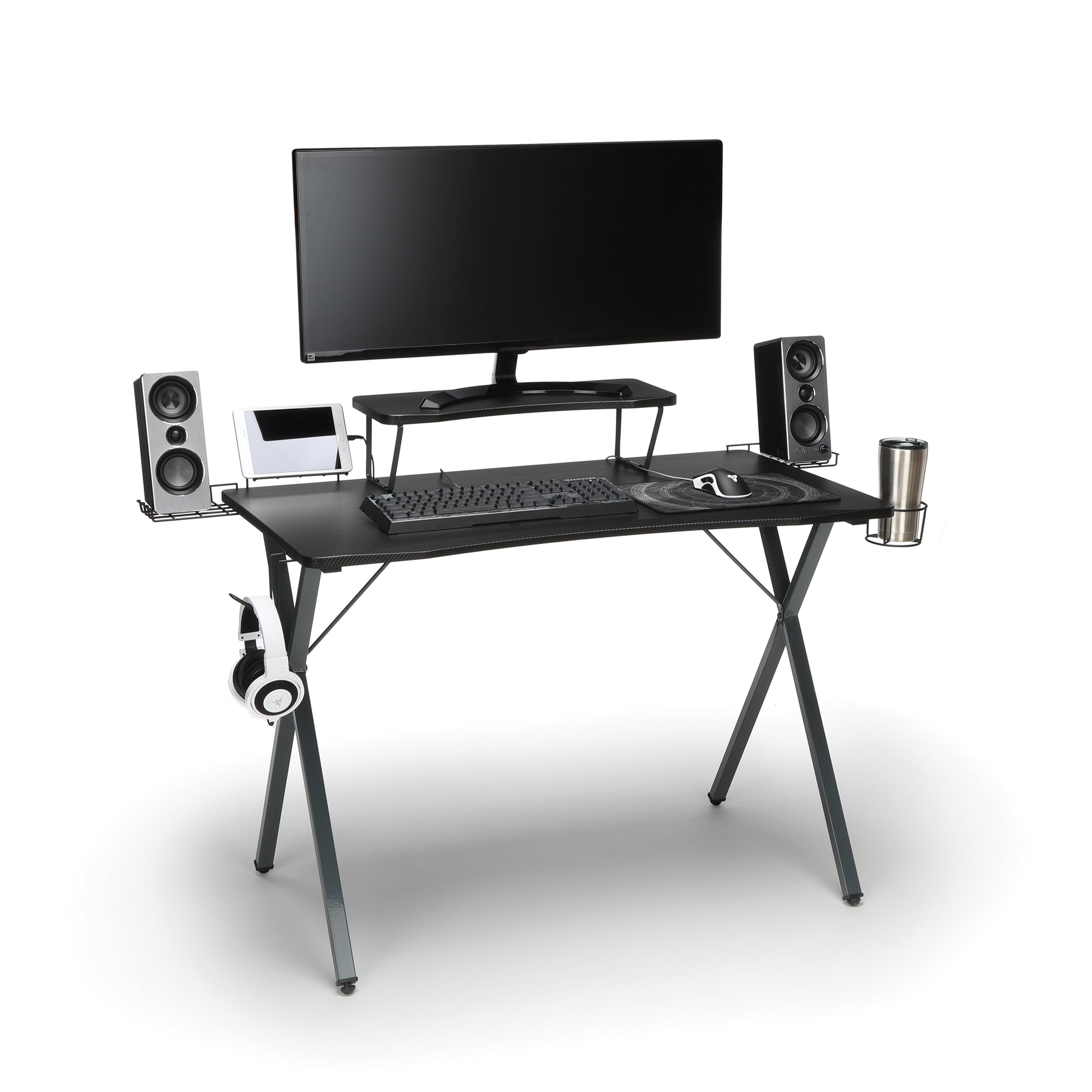 Essentials Gaming Desk, Grey Xframe