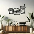 thumbnail image 2 of ​​XIANXIAN Metal Hamburgers French fries Cola Wall Art - Artistic Home Decoration Wall Decor Pendant for Living Room Bedroom Entryway Artistic Focal Point Display​​, 2 of 6