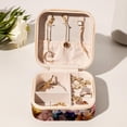 thumbnail image 6 of Floral Animal Travel Portable Square Necklace Holder with Earring Holder, Display Case - Travel Organizer for Rings, Earrings, Necklaces, Bracelets - Suitable for Girls and Women, 6 of 6