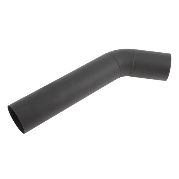 Codo de doble curvatura de 2.76″ OD 45° Longitud de 12 pulgadas Tubo de escape T201 Granallado L Tubo extendido para soldadura Pasamanos de escaleras HVAC Negro