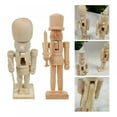 Set of 6 Unfinished Wood Nutcracker Ornaments Unpainted Wooden
