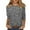 Gray, variant on Leidass Women's Floral Print Casual Blouse Soft Pink 3/4 Sleeve Tops Comfortable Loose Fit Spring Summer Shirt Black L