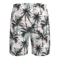 thumbnail image 6 of Kdxio Hawaii Palms Pattern Mens Casual Shorts - Drawstring Summer Beach Sports Shorts for Men, 6 of 9
