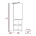 thumbnail image 4 of LiviNest Wall Mounted Bathroom Cabinet: Space Saving Storage with Hidden Cabinet & Open Shelves - Modern Light Gray Wood Grain Finish for Small Bathroom Organization & Home Decor, 4 of 6