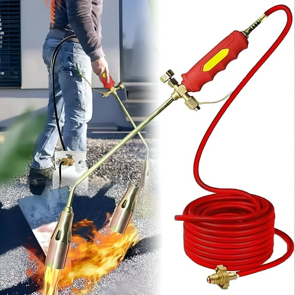 HIBIBUD Propane Torch Weed Burner Kit,High Output of 1,900,000 Btu,16.4ft Hose,for Weeding,Roofing,Melting Ice Snow
