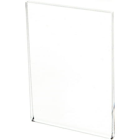 Plymor Clear Acrylic Folder-Style Sign Display Holder / Postcard Protector, 3.5" W x 5" H (12 Pack)
