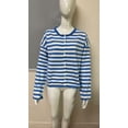 thumbnail image 6 of Yokua Cardigan Sweaters for Women Lightweight Knit Button Front Striped Cardigan Sweaters Trendy Oversized Sweater Coat, 6 of 7