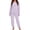 Purple, variant on KyCheLot Pajama Sets for Women Solid Color Crew Neck Short Sleeve Tops Elastic Waist Pants Breathable Comfy Outfit
