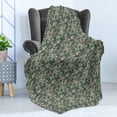 thumbnail image 4 of Khaki Soft Flannel Fleece Blanket, Triangular Contemporary Art with Camouflage Influences Repetitive Pattern Protection, Cozy Plush for Indoor and Outdoor Use, 50" x 70", Multicolor, by Ambesonne, 4 of 5