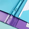 thumbnail image 4 of 1 Pcs Plastic Folders with Pockets and Prongs, Assorted Colors, Pocket Folders, Two Pocket Folder, 3 Prong Folders with Pockets for School&Office(Red), 4 of 8