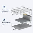 thumbnail image 4 of Large Dish Drying Rack - Extendable Dish Rack, Multifunctional Dish Rack for Kitchen Counter, Anti-Rust Drying Dish Rack with Cutlery & Cup Holders, 4 of 15