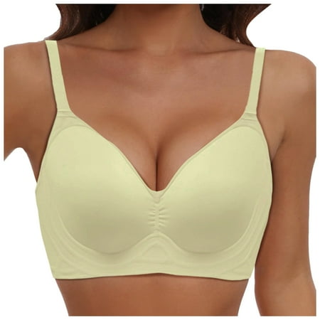 Women s Seamless Bras Full Coverage Unlined Underwire Plus Size Bra Wireless Lightly Lined Comfort Bra Seamless Bras with Lift Wireless Snap Closing Bra