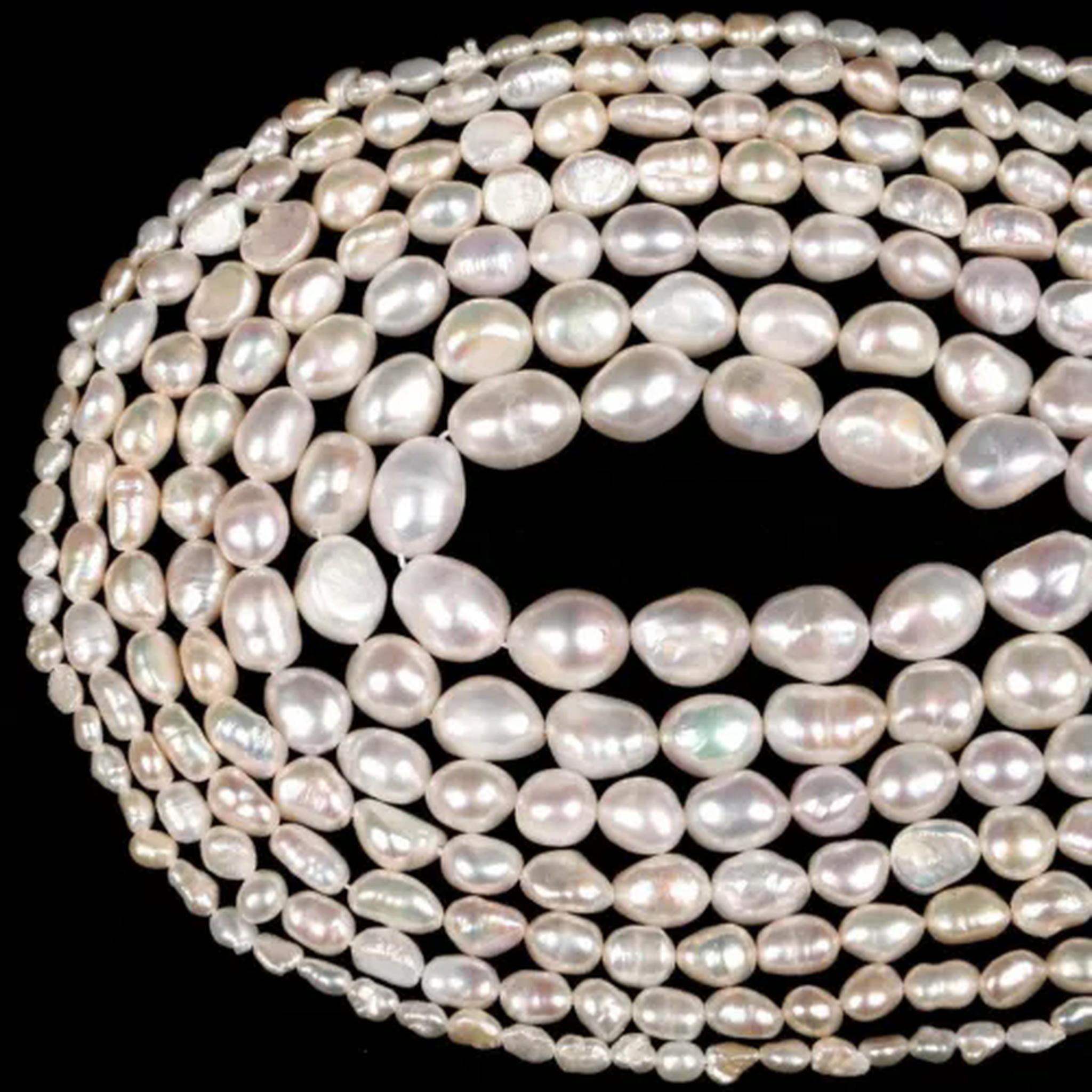 HOOUN Natural Freshwater Pearl High Quality Irregular Loose Beads for Jewelry Making-Irregular Pearl-5-6mm