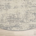 thumbnail image 5 of Harlow Hill Villa 6' Round Ivory/Stone Blue Abstract Performance Indoor Area Rug, 5 of 8