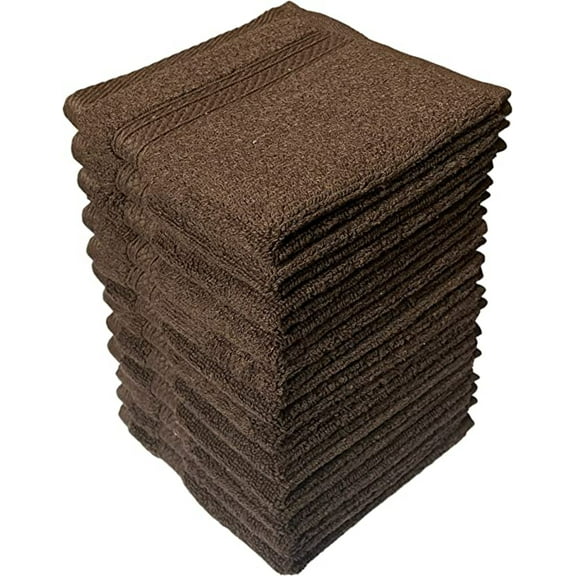 Washcloths, 12 Pack, 100% Ring Spun Cotton Wash Cloths for Body and Face, Design to exfoliate Your Hands, Extra Soft and Absorbent Machine Washable Size: 12 x 12 Inch.
