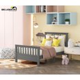 thumbnail image 3 of Bellemave Wood Bed Frame with Headboard and Footboard Modern Bedroom Furniture Platform Bed for Teens Adult, Twin Size , Gray, 3 of 10