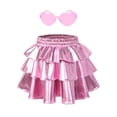 thumbnail image 1 of Falda Perfashion Metálica con Cintura Elástica y Volantes Rosa 6-7 años, 1 of 6