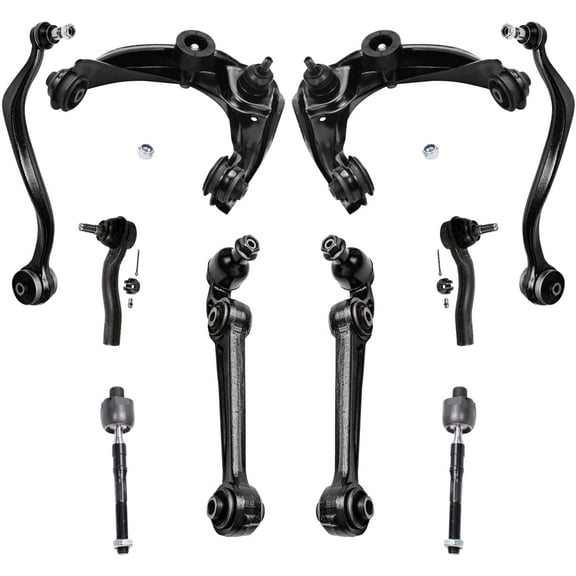 Detroit Axle - 10pc Front Upper Lower Control Arms Tie Rods Replacement for Ford Fusion Lincoln MKZ