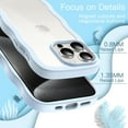 thumbnail image 5 of JETech Cute Case for iPhone 15 Pro Max 6.7-Inch, Wave Frame Curly Shape Shockproof Phone Cover for Women and Girls, Clear Hard PC Back (Blue), 5 of 7