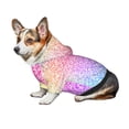 thumbnail image 7 of Fotbe Colorful Glitters Print Small Dog Sweater Hoodies Pet Grey Hooded Soft Fleece Sweatshirts with Pocket Fall Winter Puppy Cat Sweaters Warm Clothes-XX-Large, 7 of 7