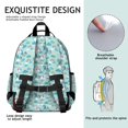 thumbnail image 5 of Light Blue Cartoon Unicorn Rainbow Cloud Pattern Backpack for School,Cute School Bag,Schoolbag with Adjustable Shoulder Straps & Padded Back,15.25"x11.5"x5.25", 5 of 5