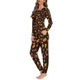 thumbnail image 2 of FOR U DESIGNS Thanksgiving Maple Leaf Women Pajamas Set Long Sleeve Nightwear 2 Piece Size L Sleepwear Long Pants and Crew Neck Tops for Women Loungewear Pjs Fall, 2 of 6