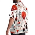 thumbnail image 3 of Valentine's Day Love Men's Casual Poplin Button Down Short Sleeve Hawaiian Beach Shirt, 3 of 6
