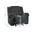 thumbnail image 3 of Lexicon Nutmeg Chenille Upholstered Glider Reclining Chair in Charcoal Gray, 3 of 5