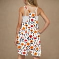 thumbnail image 2 of FAHXNVB Girls Summer Romper Hearts Print Sleeveless V Neck Jumpsuit Short Outfits with Pocket One Piece Casual Fashion Clothes 5-14 Years, 2 of 4