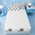 thumbnail image 4 of meiyoeat blue Ribbon Bow Zipper Twin Comforter Sets with Fitted Sheet and 2 Pillowcases,Western Cowgirl Boots Print Zipper Bedding Set,Reversible,4 Pieces, 4 of 7