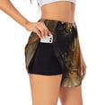 thumbnail image 1 of Balery Cat Fish Dance Vintage Pantalones cortos deportivos para mujer con forro y dos bolsillos, elásticos, para entrenamiento, gimnasio, yoga-X-Large, 1 of 7