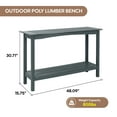 thumbnail image 3 of AwayHome 48" HIPS Outdoor Console Table for All-Weather,2-Shelf Side Table for Patio,Gray, 3 of 8