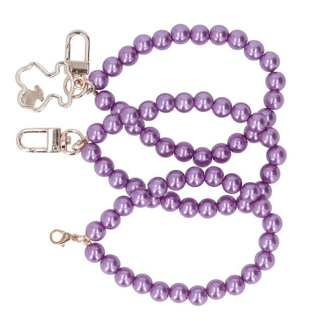 Pulsera De Perlas, Brillante, Suavizante, Redondo, Delicado, Color, Exquisito, Perlas De Agua Dulce, Hebras Para Funda De Teléfono Móvil, Llavero Para Bolso