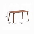thumbnail image 6 of Miekor Furniture Walnut Finish Modern Contemporary Dining Table 1pc Curved Solid Wood Tapered Legs Wooden Furniture 91475, 6 of 8