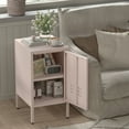 thumbnail image 4 of Marcree Metal Cabinet, Locker Nightstand with Shelf, Metal Storage Locker, Steel Bedside Storage Cabinets for Living Room Bedroom, Pink, 4 of 7