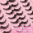 thumbnail image 2 of Lashes Natural Look Wispy Fasle Eyelashes 12mm Short Faux Mink Eyelashes Cat Eye Natural Strip Lashes Pack  16 Pairs, 2 of 15