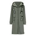 thumbnail image 5 of Winter Dresses for Women 2025 Fall Outfits for Women 2025 Winter Hooded Sports Plus Fleece Hoodie Casual Long-Sleeved Zipper Coat, 5 of 8