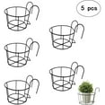 thumbnail image 1 of Leurs Ronds Suspendus en Fer, 5 Pcs pour Pots de Plantes, Support de Jardinière Rond pour Balcon, Jardin, Clôture, Intérieur et Extérieur, 1 of 5