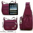 thumbnail image 4 of LHSHID Multi-pocket crossbody bag for women, nylon, shoulder messenger travel handbag with adjustable strap, 4 of 6