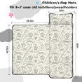 thumbnail image 5 of Baseballs and Text Light Beige Pattern Teens Toddler Nap Mat with Pillow, Sleeping Mat Bag for Preschool Daycare 50"x20", 5 of 6