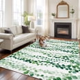 thumbnail image 3 of Area Rug 72×108in, Watercolor Eucalyptus Leaves Floor Carpet Living Room Rug, Vintage Plants Non-Slip Welcome Mat Indoor Rugs for Bedroom Dining Room, 3 of 9
