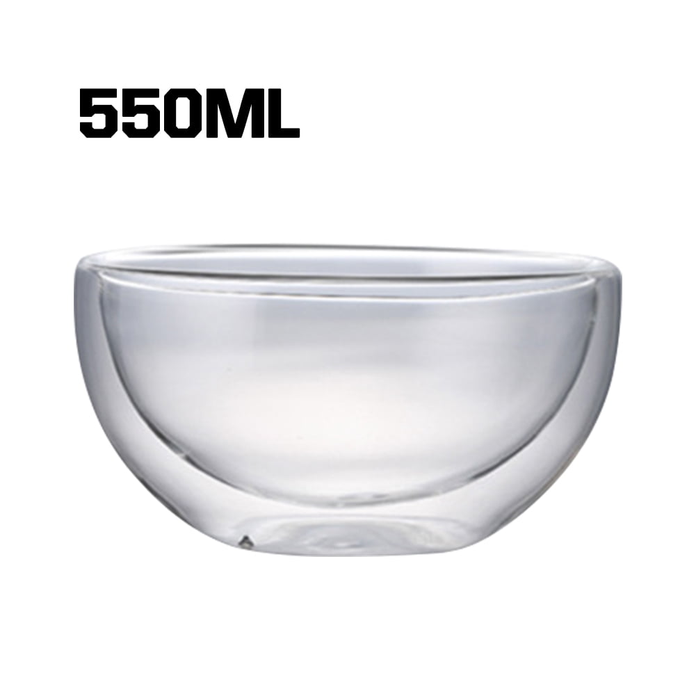 Doublelayer Heatresistant High Borosilicate Glass Bowl Salad Bowl