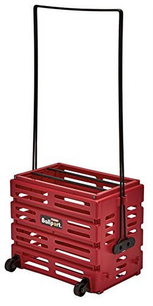 Tourna Ballport Deluxe Tennis Ball Pickup with Wheels - Red