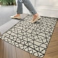 thumbnail image 4 of Tapis de Porte Absorbant Boho Petit Tapis Antidérapant pour Entrée Tapis Moderne Géométrique Tapis de Ferme pour Salon Chambre Cuisine, 30x17noir/blanc, 4 of 6