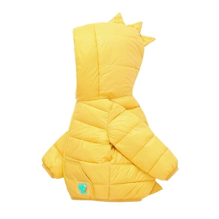 

EHQJNJ Kids Jacket Toddler Kids Baby Boys Girls Winter Warm Solid Dinosaur Padded Coats Outerwear Hooded Jacket Outwear Kids Coats Boys Camo 18-24 Months