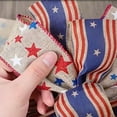 thumbnail image 4 of SLYNSHome Grandes Couronnes Patriotiques du 4 Juillet, Nœuds Rouges Bleus Blancs Drapeau Américain Étoiles et Rayures Nœuds pour Intérieur Extérieur, 4 of 9