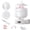 White, variant on Orolcol Ultrasonic UV-C Denture Cleaner ,42KHz Retainer Cleaner Machine for Invisalign Portable Waterproof Mouth Guard Cleaner with Timer 3-Mode 180ml Night Guard Cleaner Powerful Cleaning-Best Gift