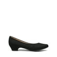 thumbnail image 3 of BURUDANI Women Fashion Heel Pump Shoes Low Chunky Slip On Round Toe Shoes Comfort Pumps for Work, 3 of 5